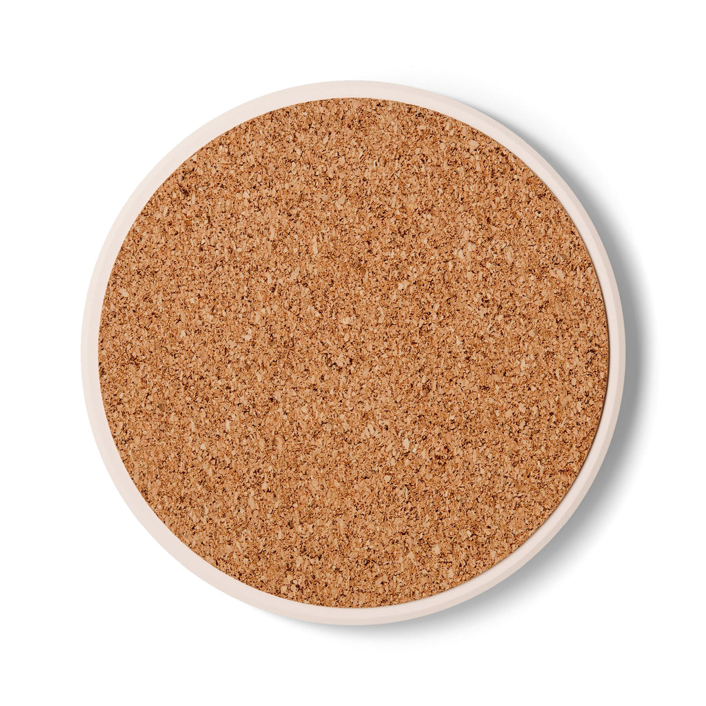 Ceramic Coaster – “Sweet Dreams” Retro Typography Cork-Back Drink Coaster