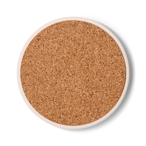 Ceramic Coaster – “Sweet Dreams” Retro Typography Cork-Back Drink Coaster