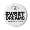Ceramic Coaster – “Sweet Dreams” Retro Typography Cork-Back Drink Coaster