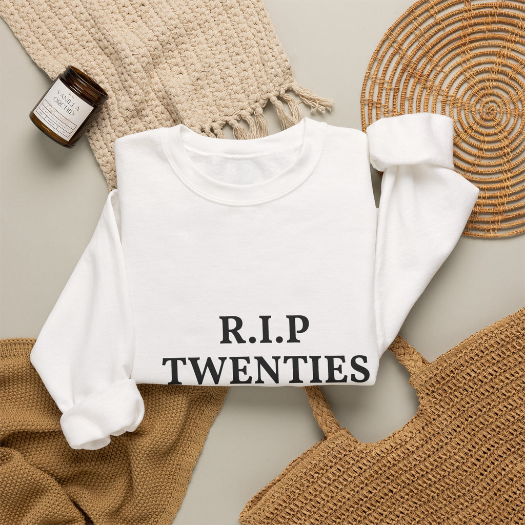 21st Birthday Sweatshirt | "R.I.P. Twenties" Front & "Finally Legal" Back Crewneck